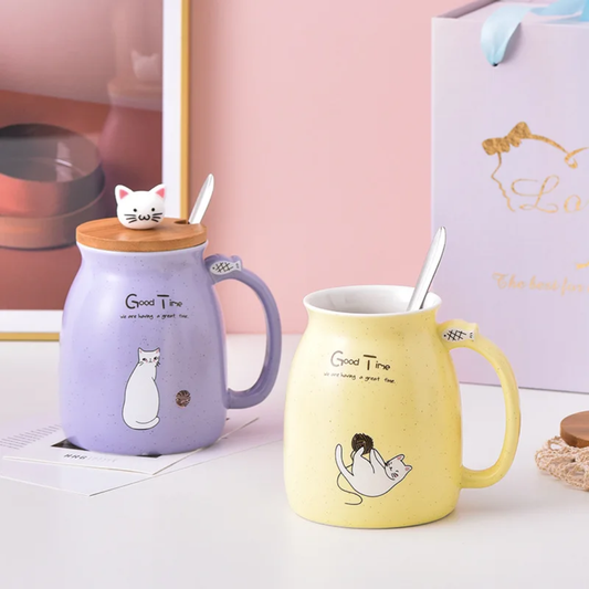 Cat ceramic cups