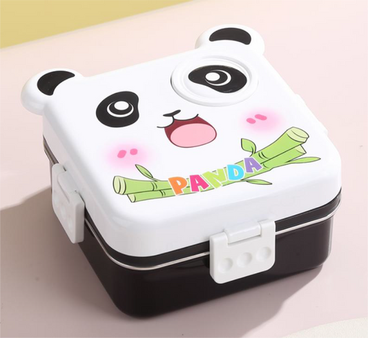 Panda Square Stainless Steel Meal Box 1120ml+70ml